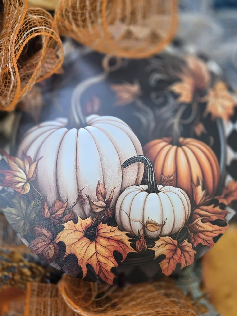 Whimsical Pumpkin Fall Wreath
